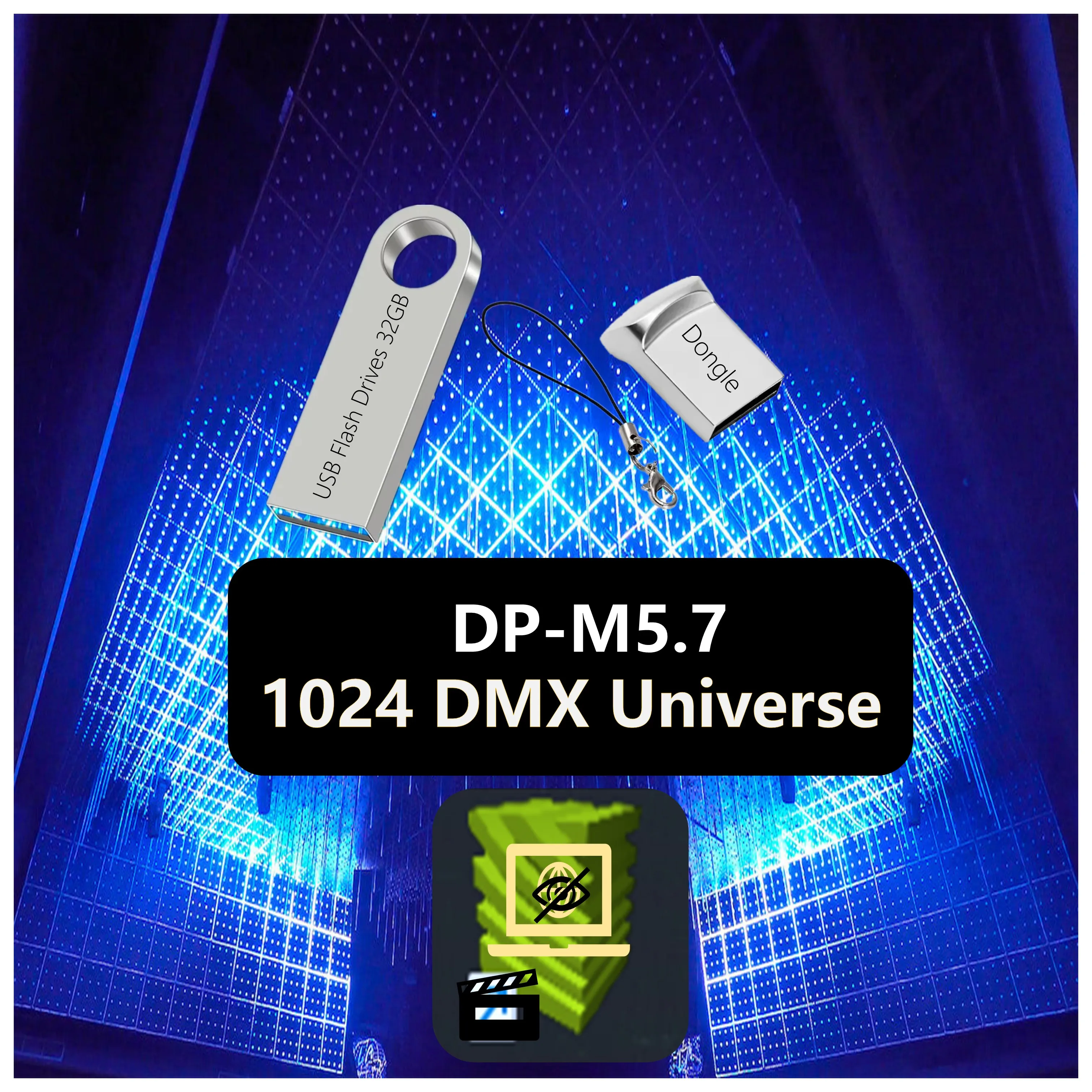 

DP-M5.7 Custom USB Flash Drives 32GB & Dongle Professional tools tailored for stage lighting designers, empowering your creativi