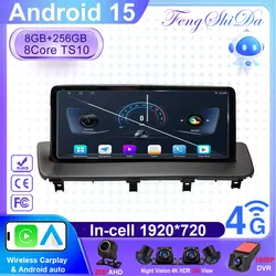 10.25inch Car Radio Wireless Carplay For MAZDA CX-9 CX 9 CX9 2016-2021 Android15 Multimedia Player 8Core 8+256G Navigation GPS