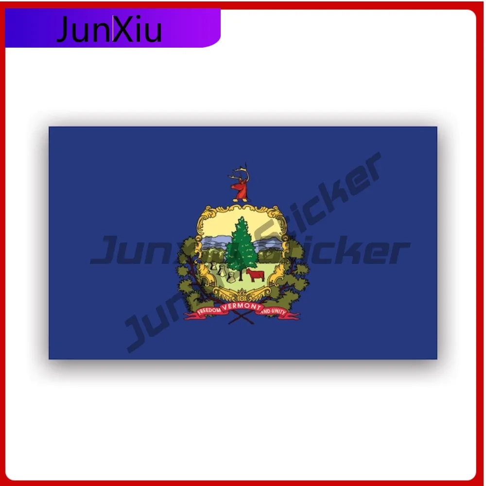 

Vermont Flag Sticker Waterproof Outdoor Decals Anime Bumper Waterproof Vinyl Decal For Motocross Decor Creative Sticker Creative