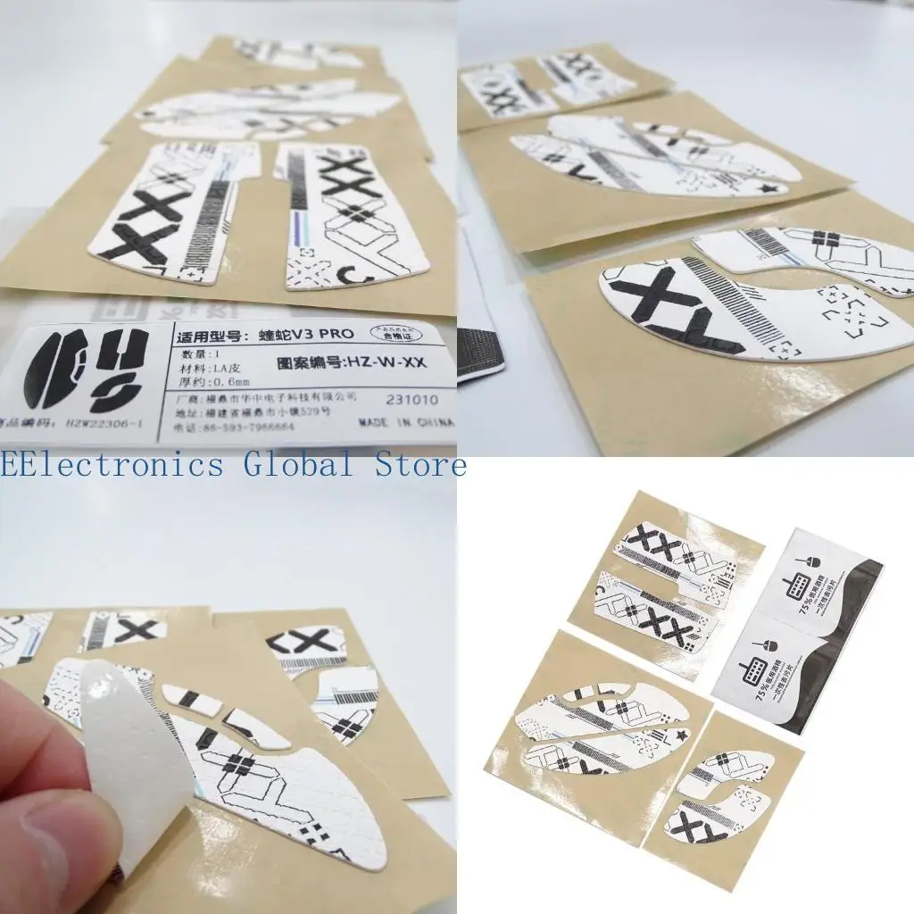 462B Handmade NonSlip Suck Sweat Mouse Skin Skates for DeathAdder Mouse Adhesive AntiSlip Grip Tape
