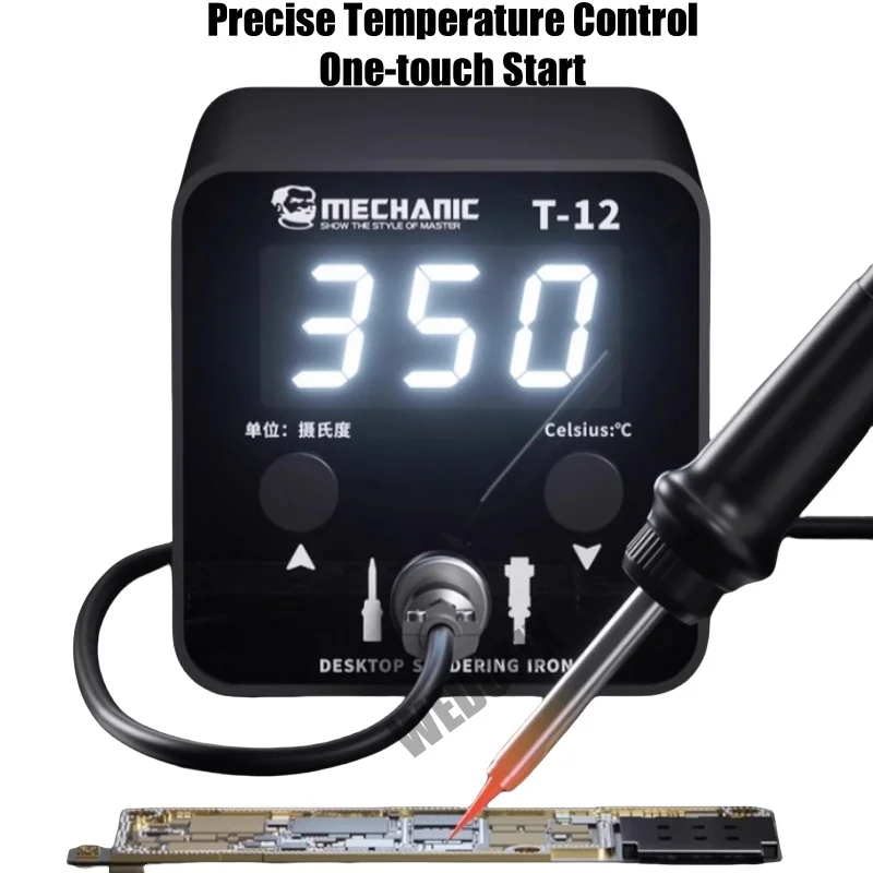 Mechanic T12 Soldering Iron Station with Digital Display Temperature Control for Phone Repair Soldering Work