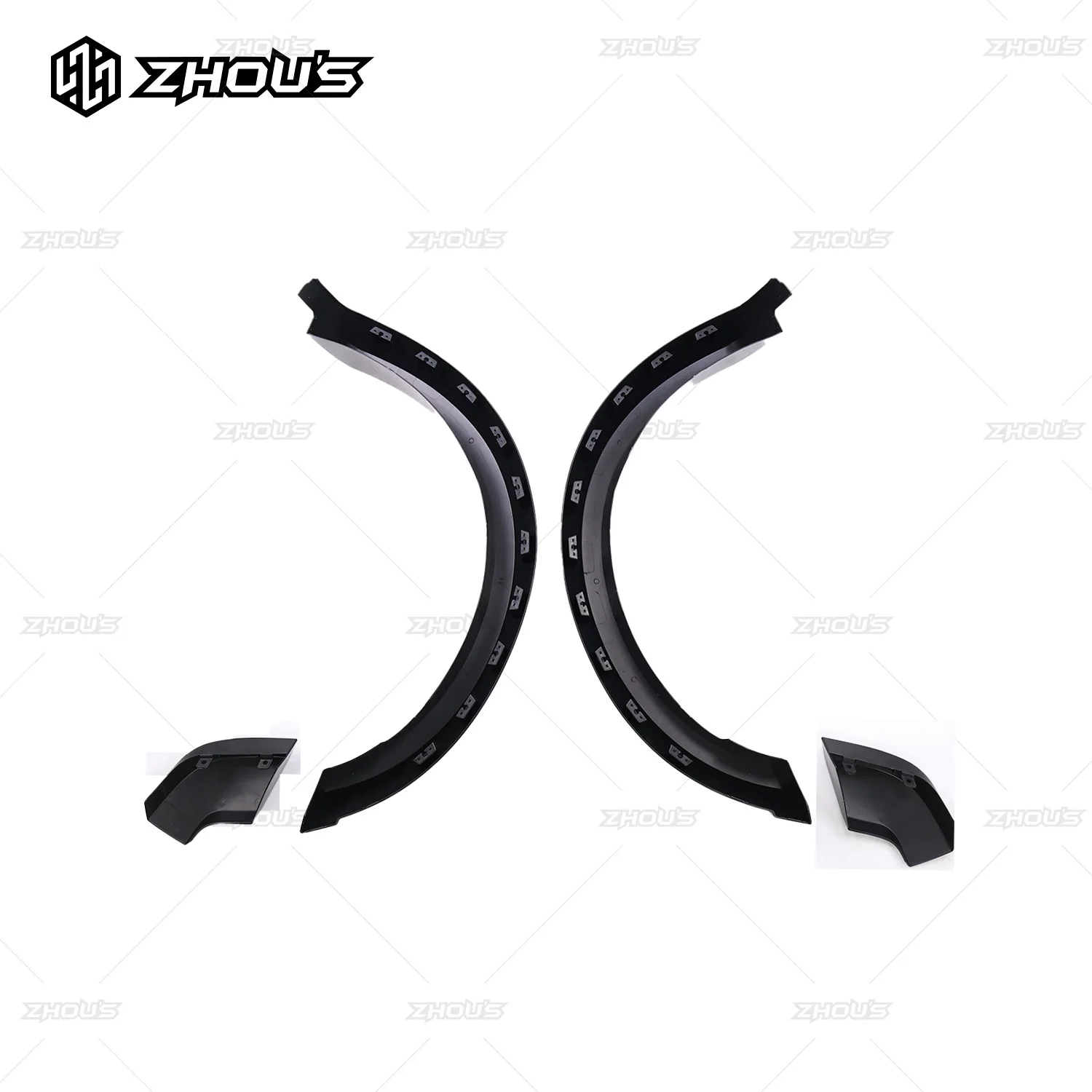 Accessori esterni per auto Modifica Aggiornamento Nero opaco Corpo largo Archi ruota Fender Flares per Ford Ranger Raptor 2023