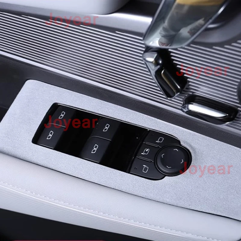 For Buick Electra E5 2023 Car Door Switch Lift Panel Sticker Cover Suede Frame Scratch-resistant Protective Accessories