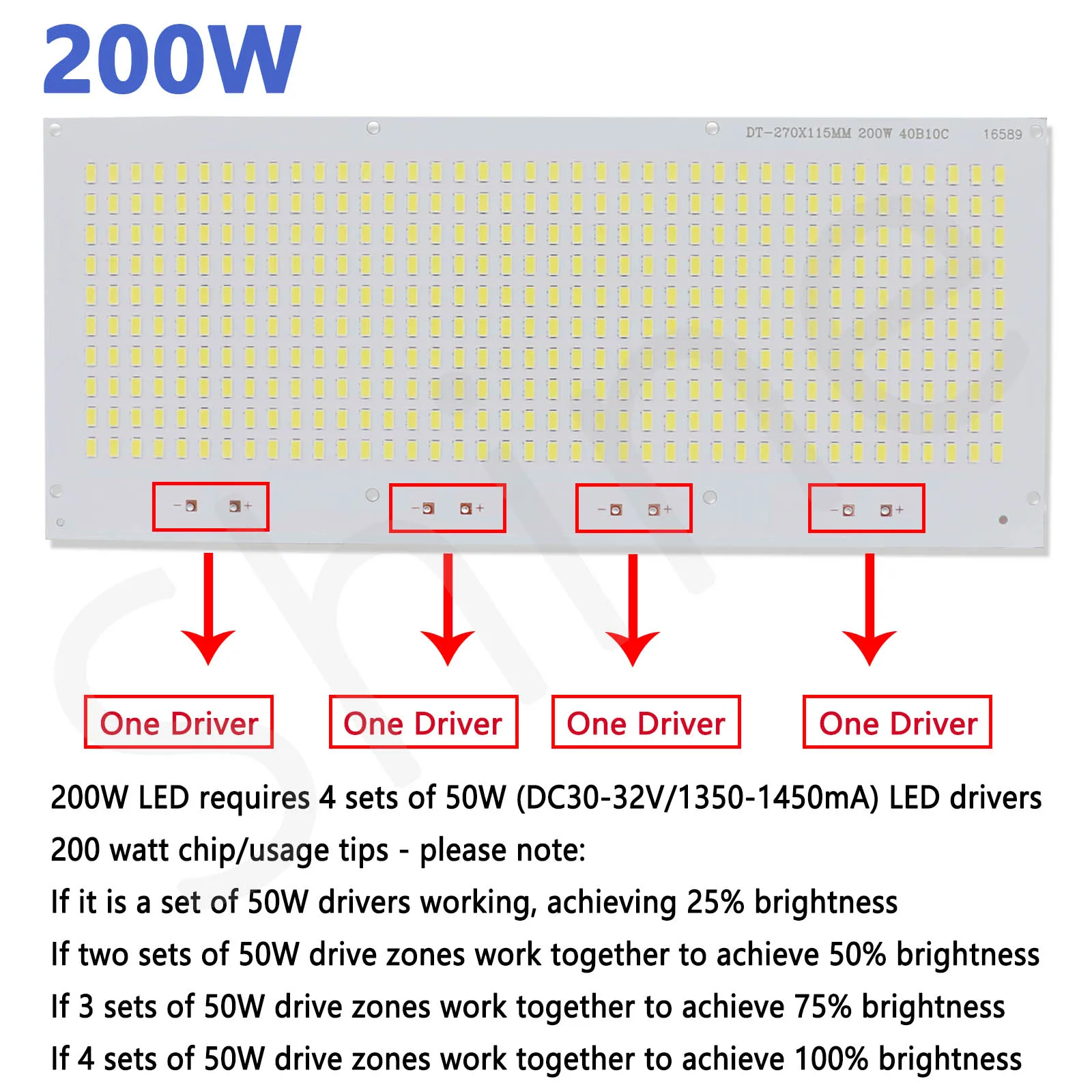 200w placa de luz led DC30-32V smd5730 led grânulo substrato de alumínio 6500k holofote fonte de luz smd placa de luz iluminação ao ar livre