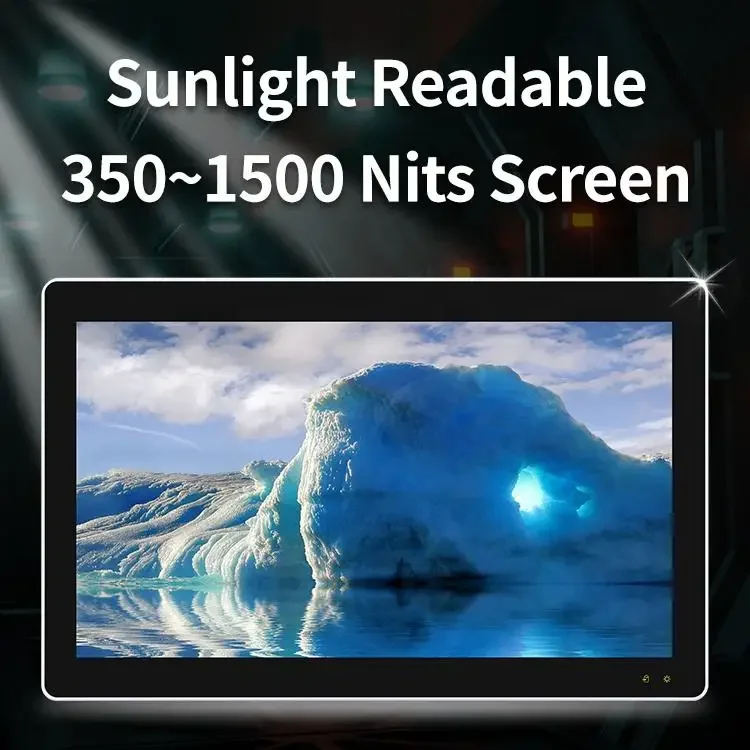 15.6 Inch IP65 Waterproof Industrial Embedded Touch Screen Monitor Capacitive Resistance Mini PC Fanless HD LCD Screen Monitors