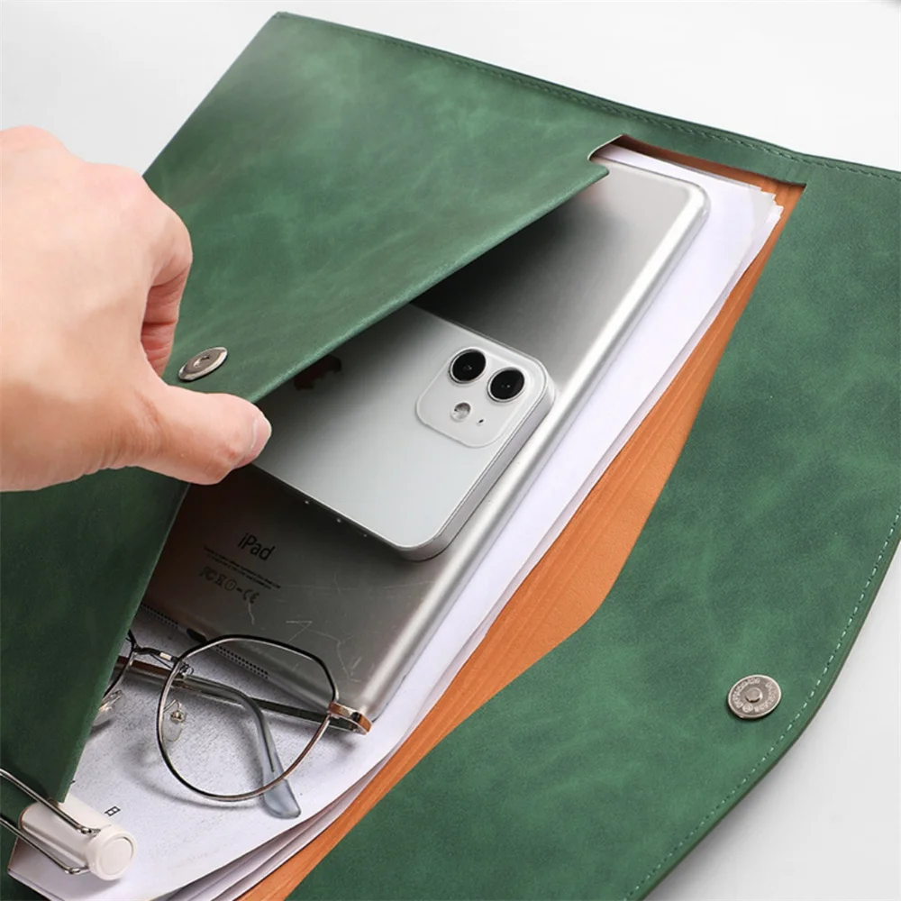 Сумка для документов формата А4, стильный водонепроницаемый органайзер, сумка для хранения файлов, многофункциональная папка из искусственной кожи для дома, школы, работы