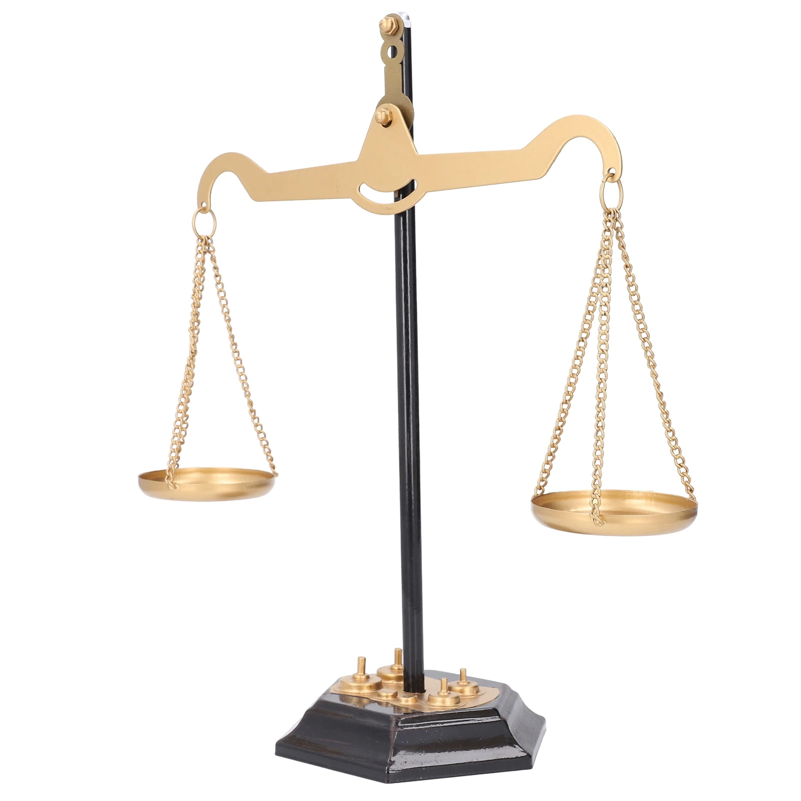 

Balance Scale Decor Iron Material Size 31x12x36cm Retro Desktop Stress Relief Ornament for Home Decor with 1 Base 1 Stand 1