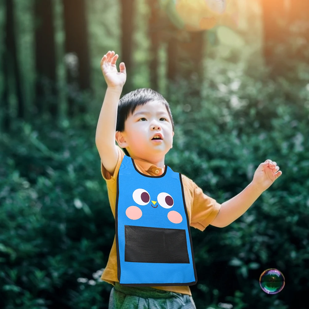 스티커 볼 조끼 2 세트 어린이를위한 야외 게임 소품 그룹 놀이 장난감 어린이 옷 소재