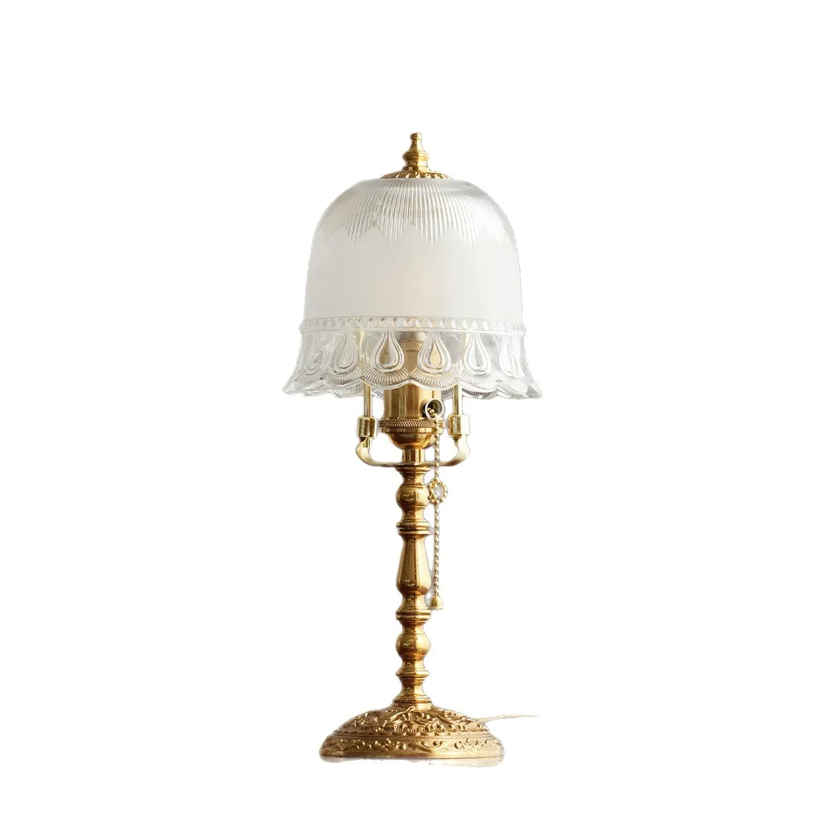 living room villa brass desk lamp study hotel model room ornament pattern design retro