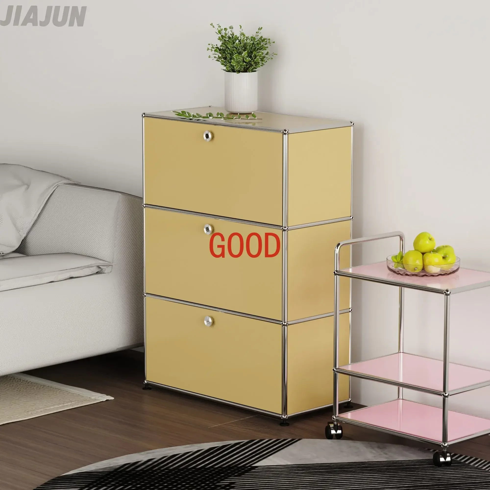 Модульная магия: дизайнерская металлическая мебель для настраиваемого хранения и стильной гостиной, офисного пространства, спальни.