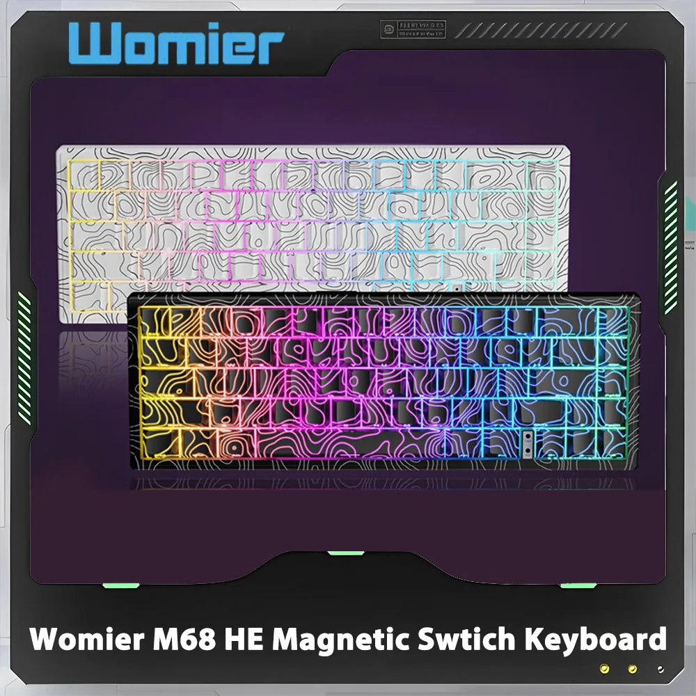 Womier-Teclado mecánico M68 HE con interruptor magnético, teclado para juegos por cable, 0,04RT, 8000Hz, SOCD, accesorios personalizados para juegos, regalos