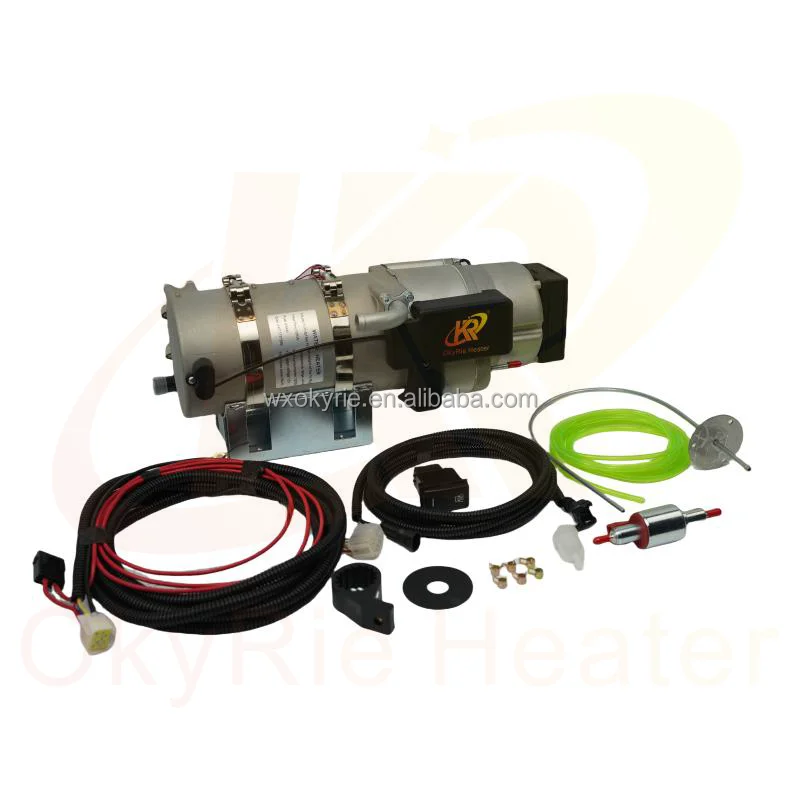 OkyRie Universal 12KW/15KW Auto Engine Preheater 12V/24V DC Parking Heater for Diesel Coolant Liquid Air Conditioning Systems