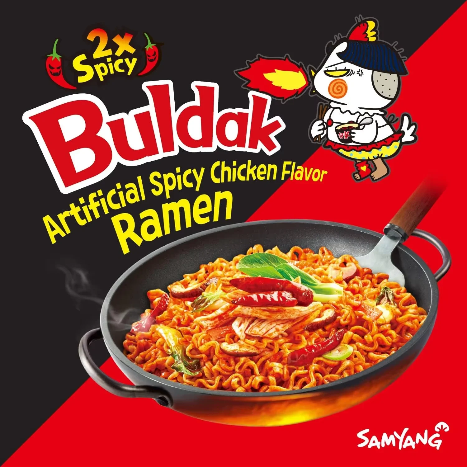 Samyang, Mie Kalkun Pedas Ganda (Ember), Pak 6, 105g per ember