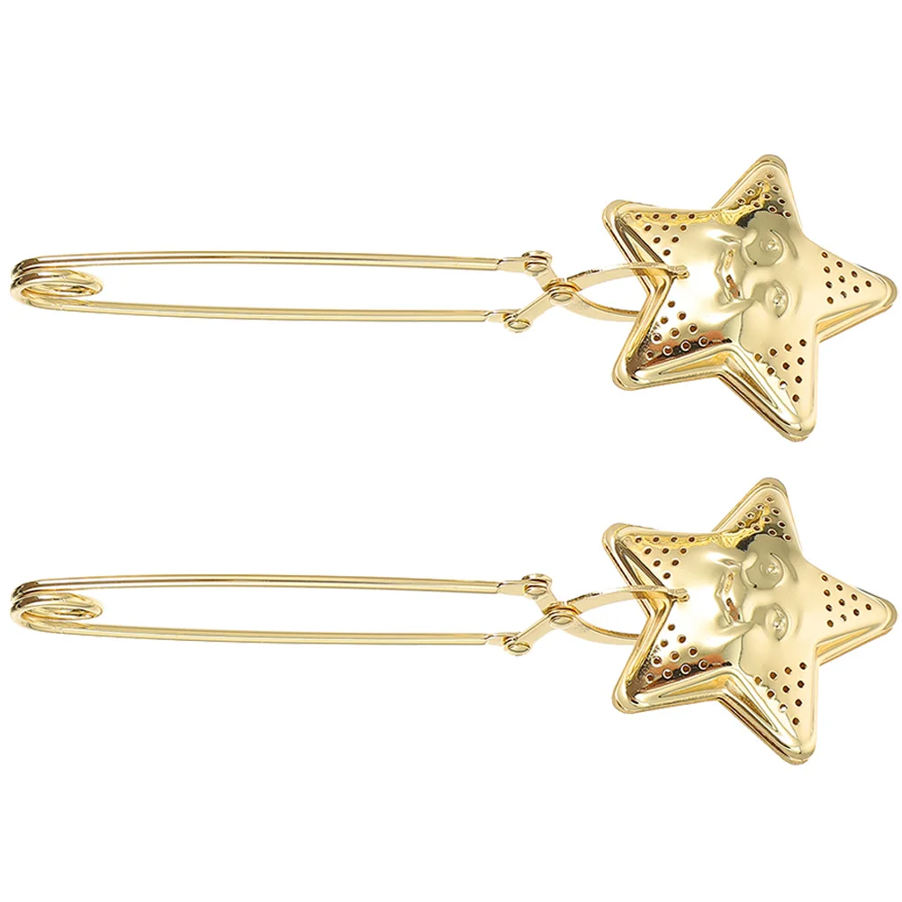 

2pcs Star Leak Strainer Infusers Portable Loose Leaf Steeper Stainless Steel Fine Craftsmanship Safe Food Grade