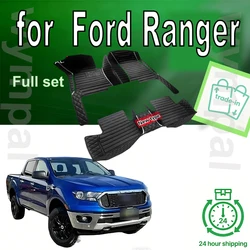 For Ford Ranger 2023 2022 2021 2020 2019 2018 2017 2016 2015 2014 2013 2012 Car Floor Mats Auto Interior Waterproof Carpets
