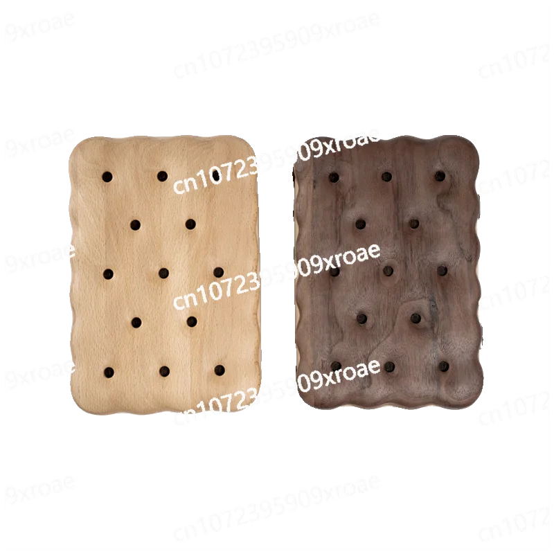 Box Ornament Cute Practical Cream Cookie Box Black Walnut Jewelry Desktop Storage