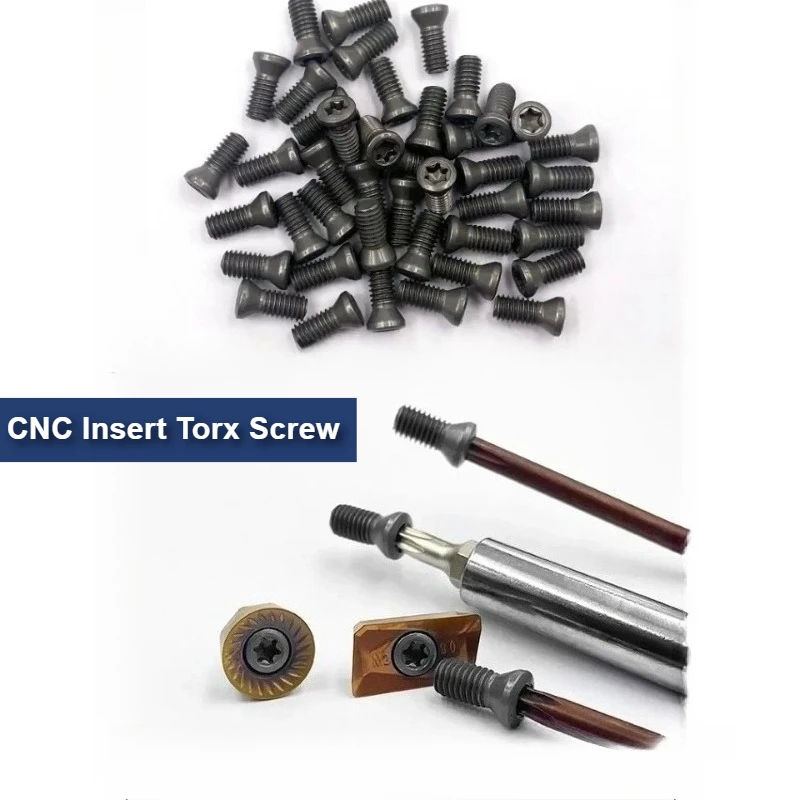 

Hot m1.8 m2 m2.2 m2.5 m3 m3.5 m4 M5 M6 CNC Insert Torx Screw for Replaces Carbide Inserts CNC Lathe Tools Holder