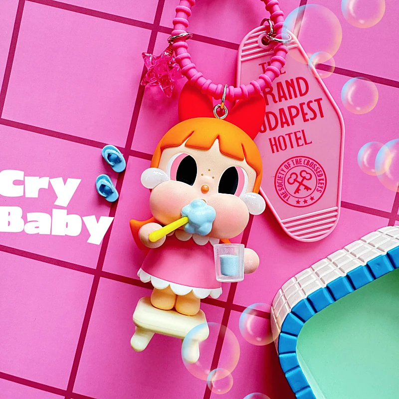 Genuine Crybaby Flying Little Police Officer Handmade Keychain Phone Chain Bag Pendant Girl'S Best Friend'S Birthday Present