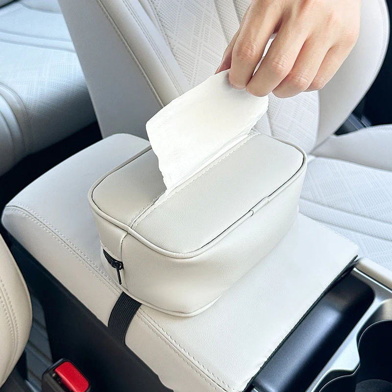 

For 24 25 BYD ATTO 2 Car Paper Box Interior Modification Seat Hanging Leather Paper Towel Bag Car Interior Storage Organization