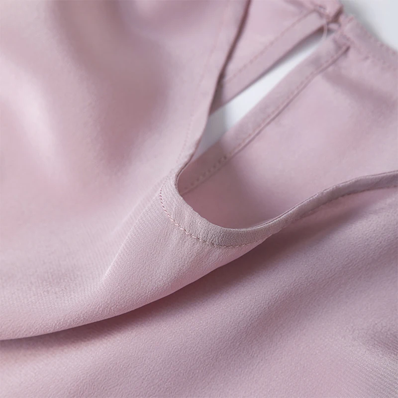 Camicetta di seta da donna 100% seta di gelso crepe di seta tinta unita tipo basic pullover a maniche lunghe camicia superiore ML XL M1459