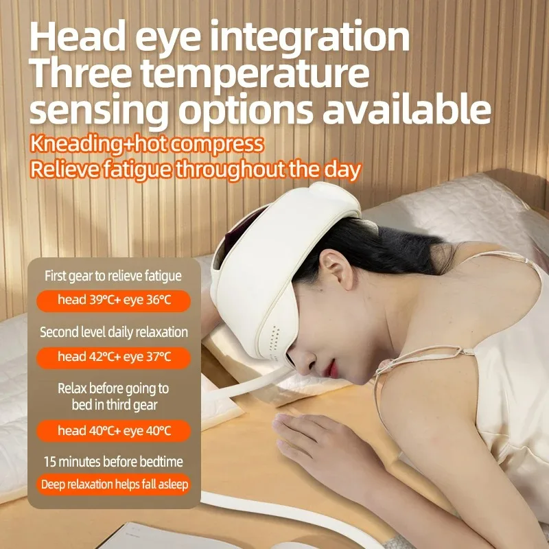 2025 Hot Selling Charging Fully Electric Vibration TENS Intelligent Relaxation  Head and Eye Massager