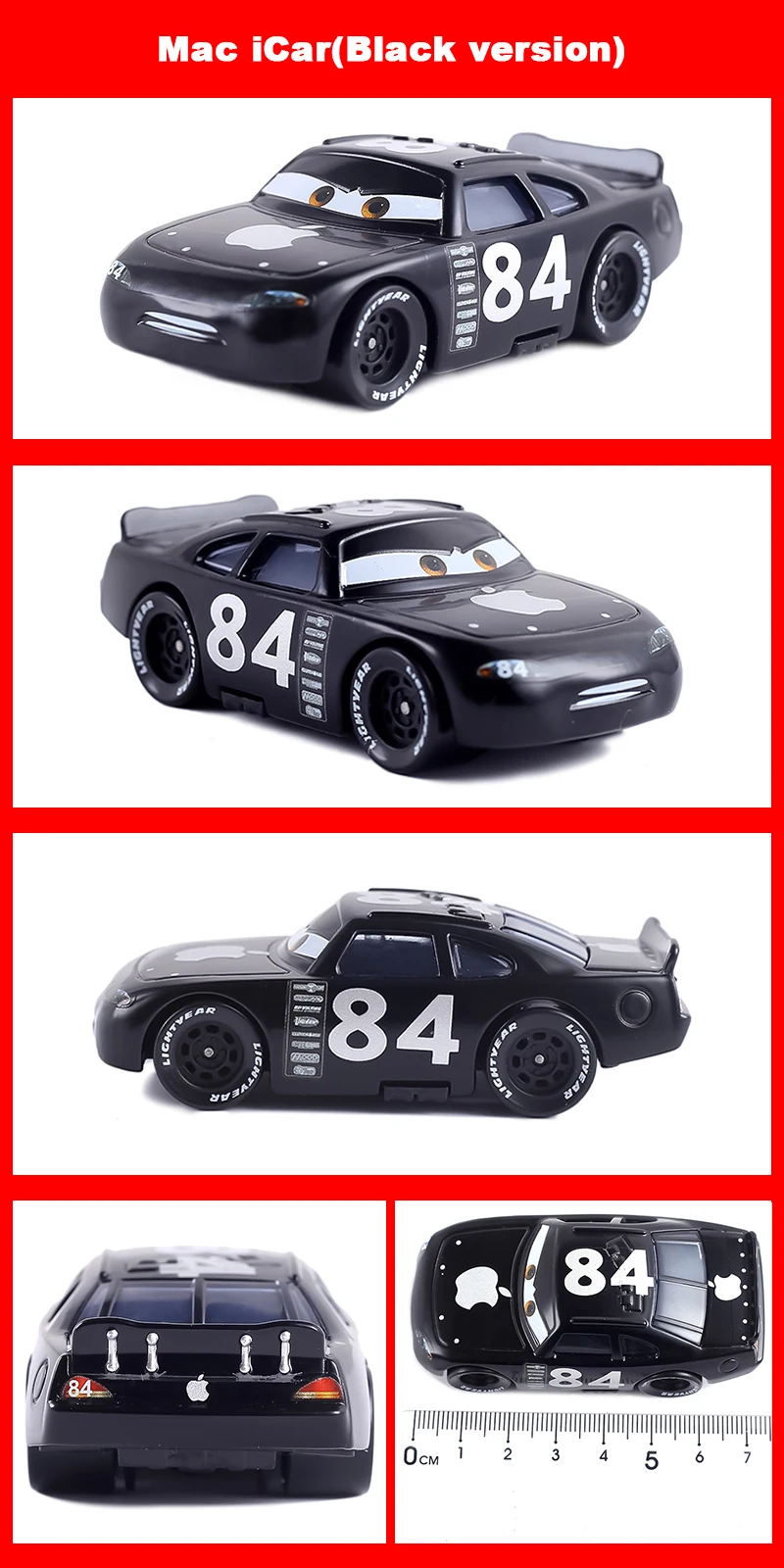 Pixar Racing 3 Lightning McQueen Jackson Storm Saligidor Weiße Polizei Druckguss-Metall 1:55 Legierung Modellautos Geschenke – Detail 2