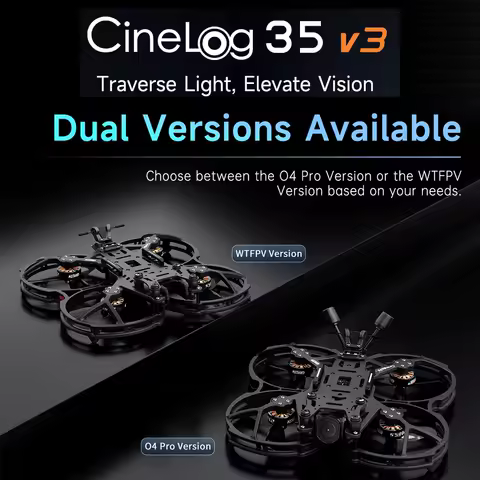 2025 GEPRC CineLog35 V3 with O4 Pro Camera Optional GPS Module 3.5 Inch FPV Drone PNP, ELRS 2.4G Receiver F722-45 AIO V2