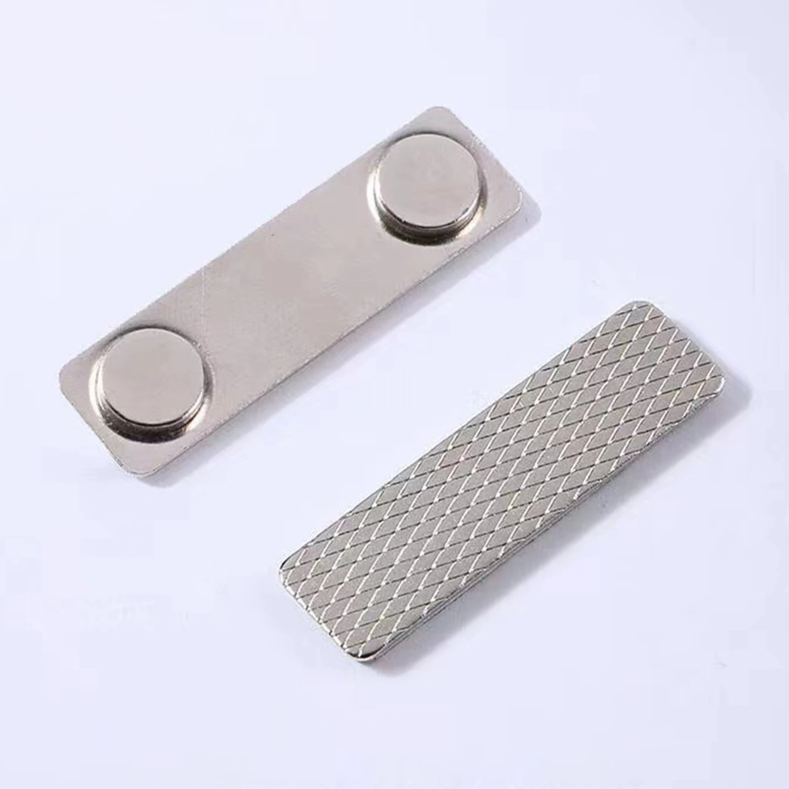 10pcs Metal Strong Magnetic Badge Fastener Holder Card Name Id Tag for School Office Jackets Shirts