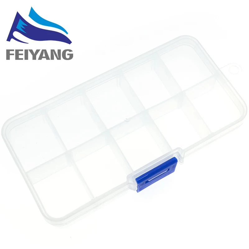 10 Grid can be remov transparent plastic small box kit storage box jewelry jewelry box electronic components parts finishing box