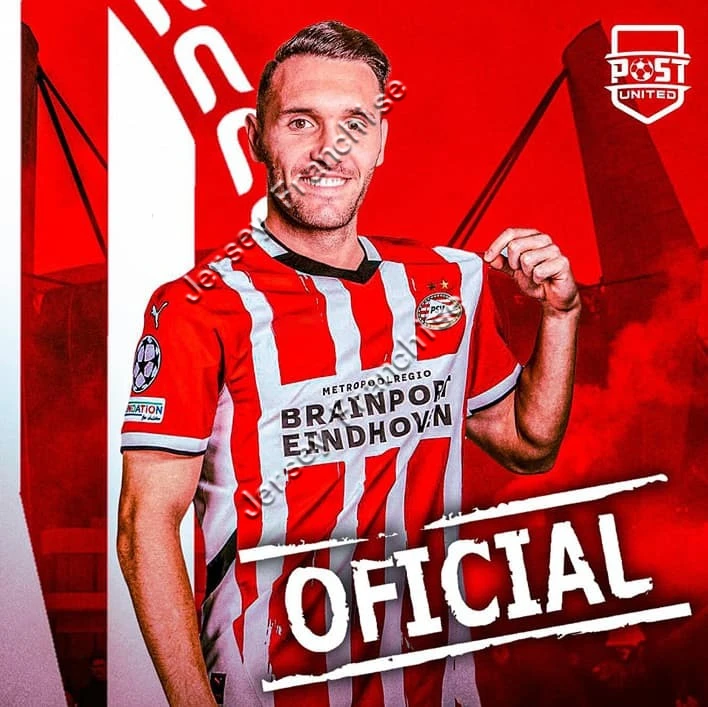 

25-26 Latest Hot Selling PVS Eindhoven Jersey Men's Sports Casual T-shirt Comfortable Breathable Children's Trendy Top Moto