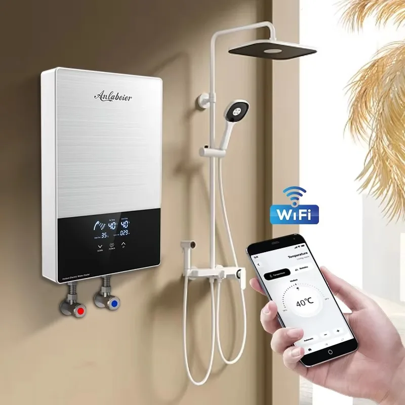 8KW 12KW instant heating for 5 seconds requires intelligent electric tankless water heater