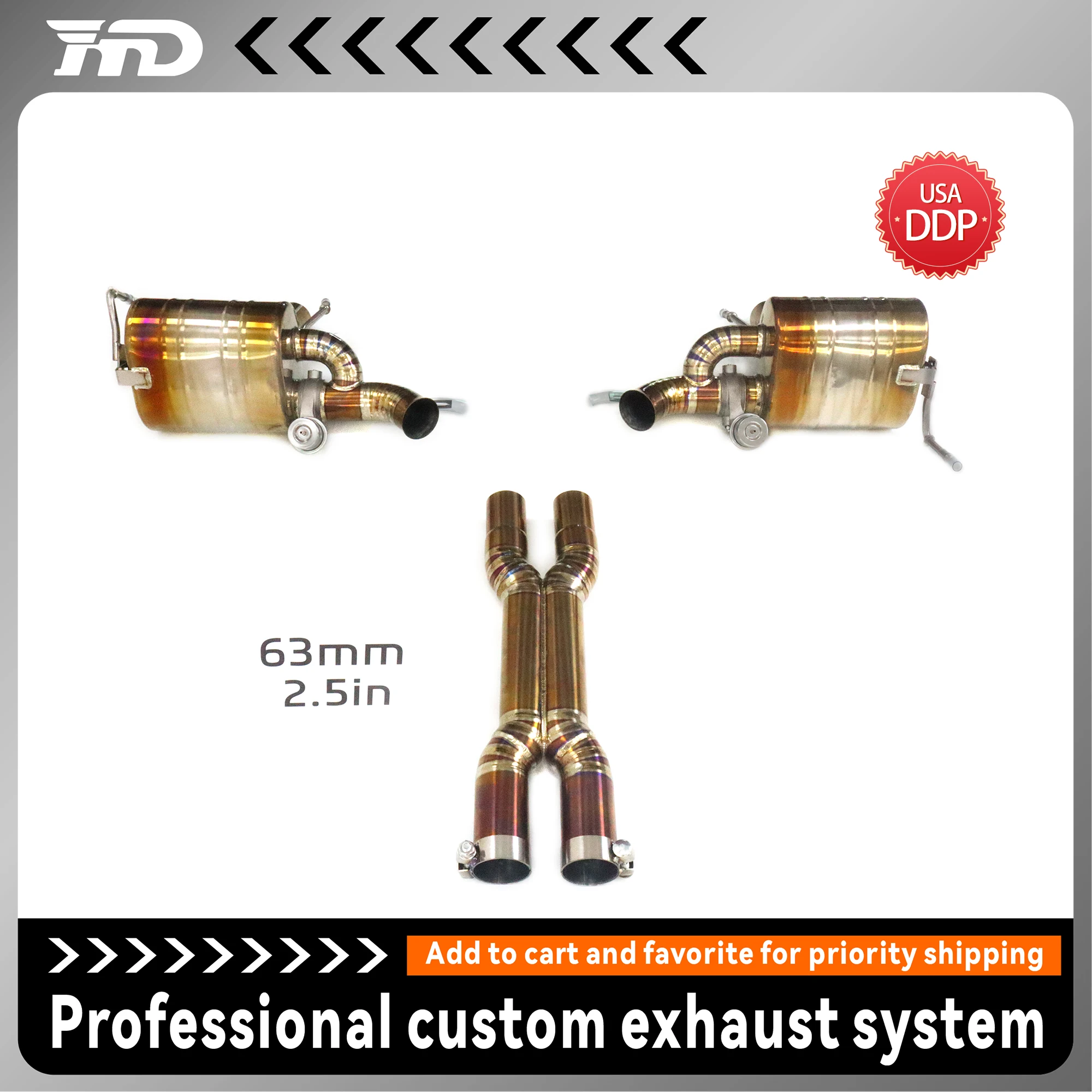 

HMD Catback for Ferrari GTC4Lusso V12 6.2L Exhaust System Valved Rear Muffler Sport Exhaust