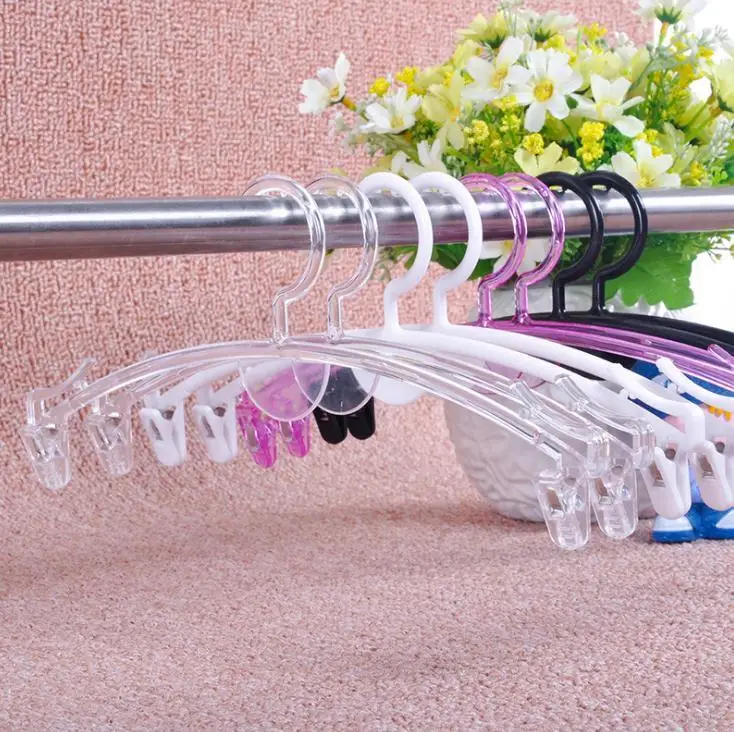 Transparent Plastic Fashion Panty Hanger Thickened Bra Hanger With Clip Special Underwear Hanger For Clothing Store