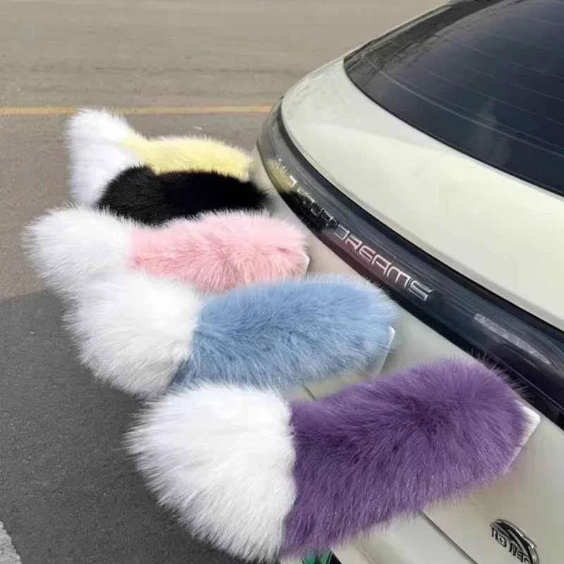 

Electric Wagging Plush Fox Tail Car Decoration Remote Control Moving Tail for Scooter Motorcycle Cute Furry Tail Accessory