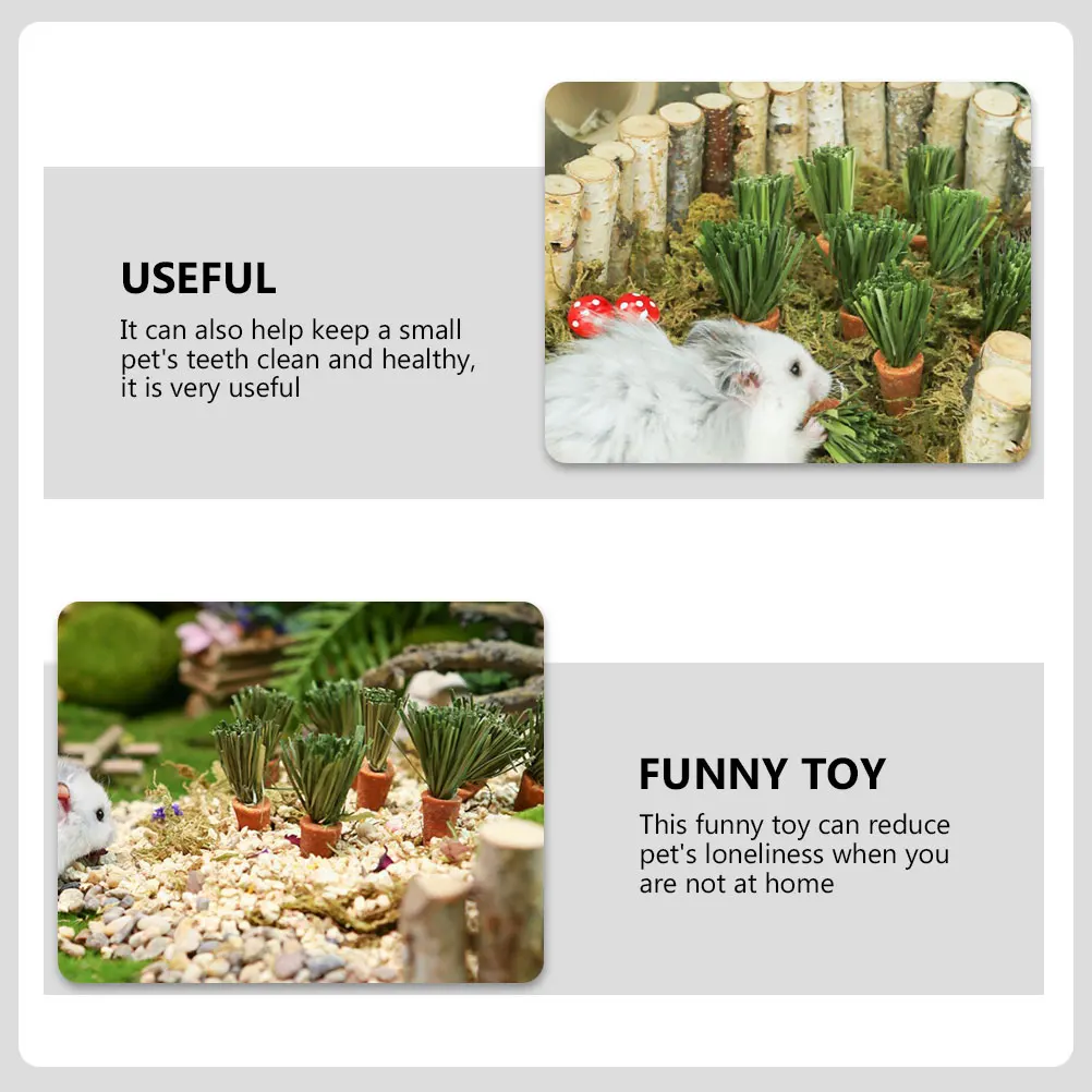 

18Pcs Bunny Hamster Treats Chewing Sticks Pet Cage Accessories Fine Workmanship Practical Durable Hamster Toys