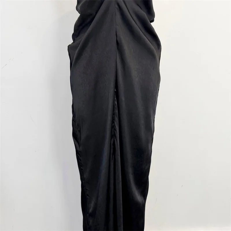 Picture 6: women's dress New pleated slim fit sleeveless long dress for summer 2026 Mesh patchwork hip hugging dress elegant party dresses