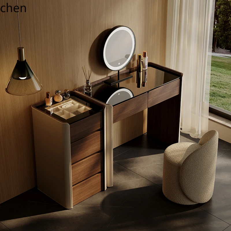 HXL Dressing Table Bedroom Chest of Drawers Integrated Makeup Table Simple Makeup Desk