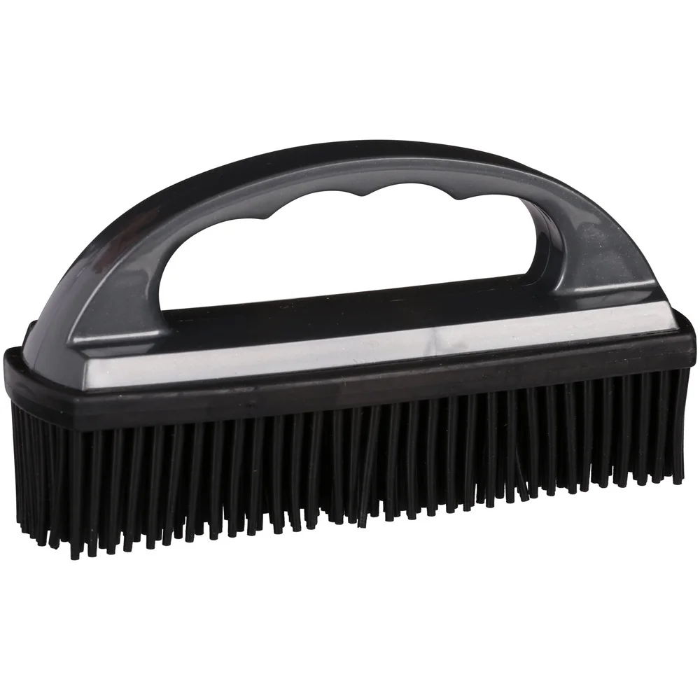 Lint and Hair Removal Brush Pet Hair Upholstery Carpet Furniture Rubber Bristles Comfort Grip Handle Multi-Purpose Cleaning Tool