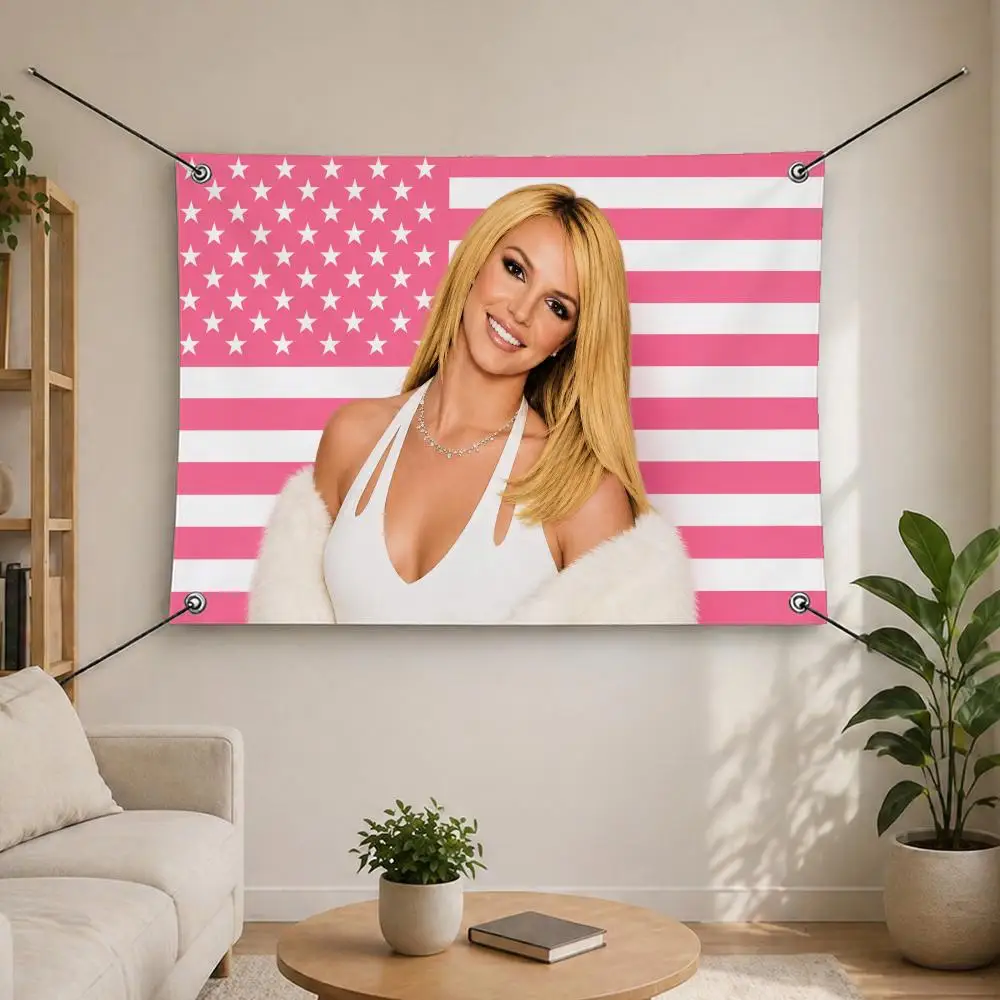 Music-Pop Britney Spears Flags Flags are suitable for living rooms, bedrooms, bars,salons, gardens, home decor, and as gifts