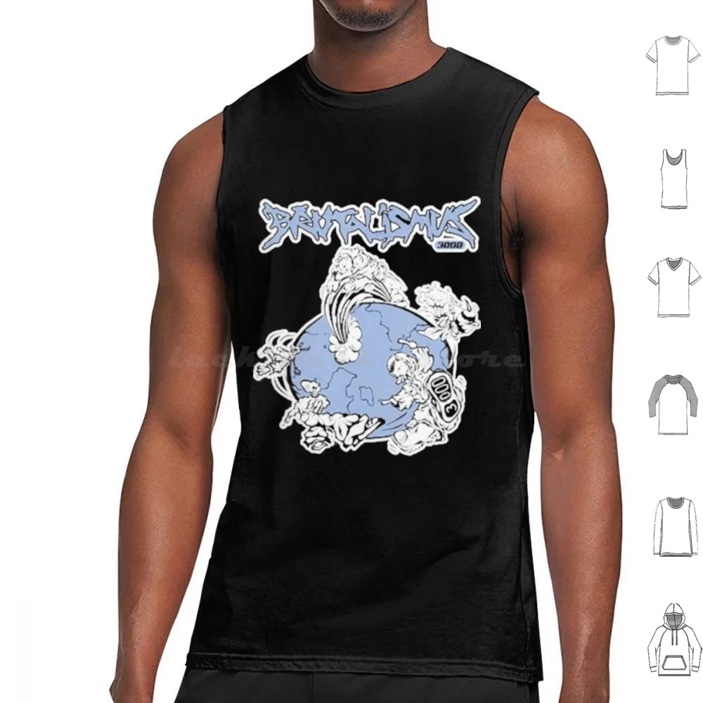 Brutalismus-3000 Tank Tops Vest Sleeveless Punk Rave Brutalismus 3000 Phenomena Music Band Live Liryc Tour 2024 Album