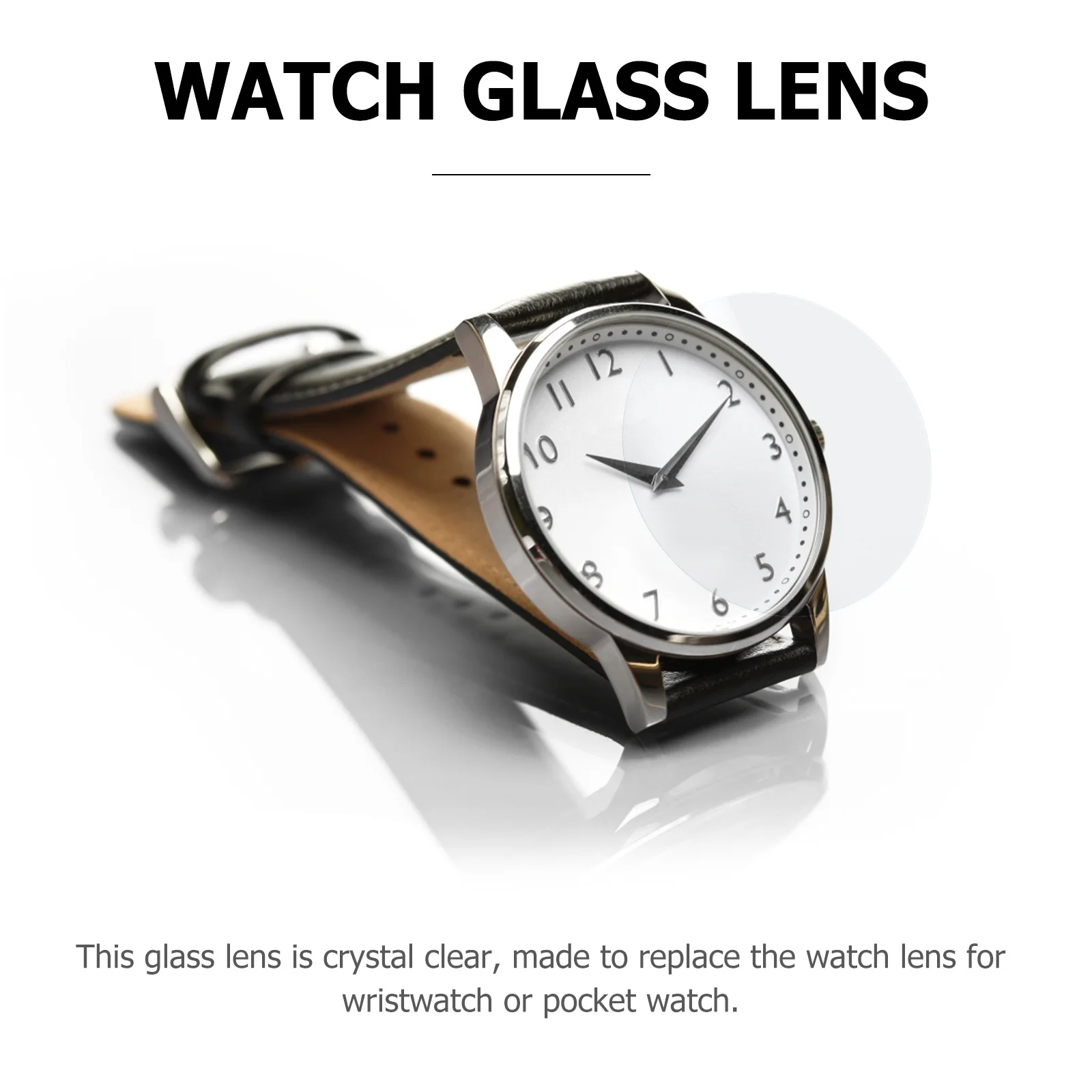 

21Pcs Watch Glass Lens Round Transparent Flat Replacement Lens Clear Scratch-Resistant Durable Accessories Watch Accessories