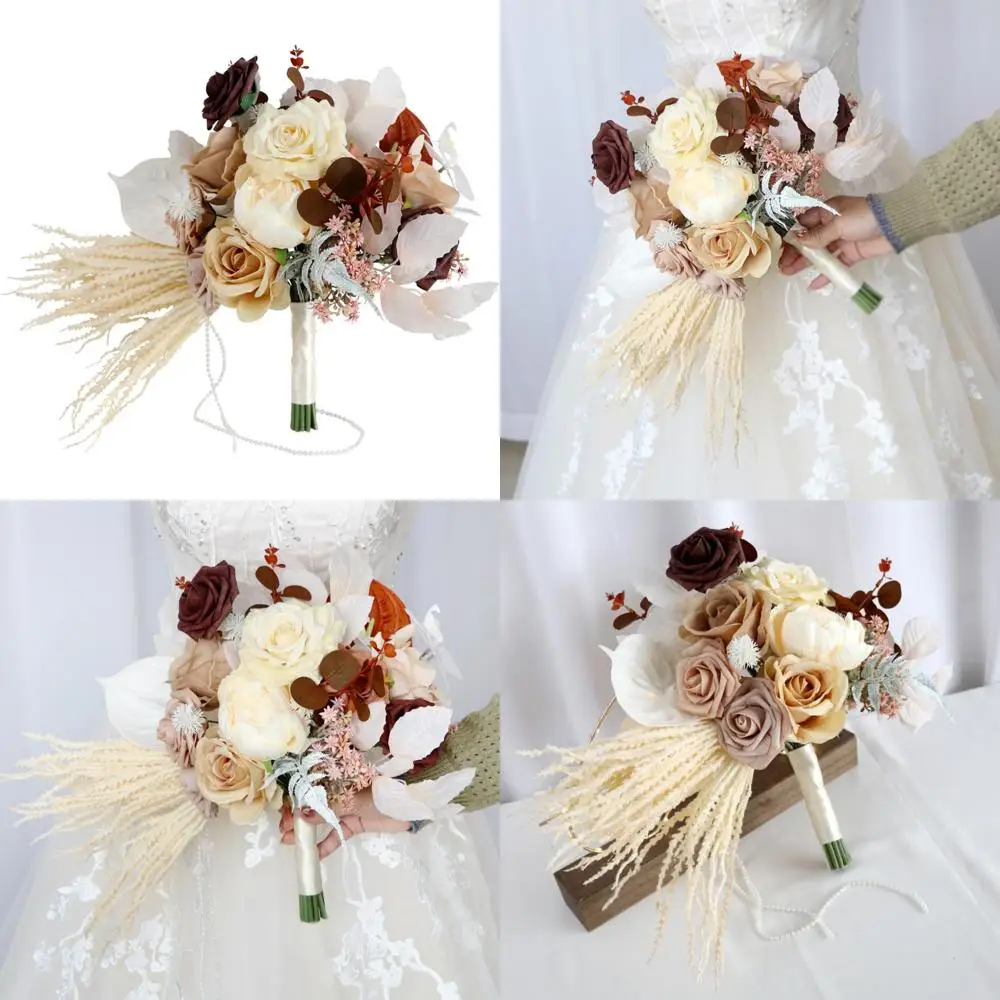 

Artificial Wedding and Bridal Bouquets for Brides and Bridesmaids - Perfect for Ceremonies, Anniversaries, and Bridal Showers