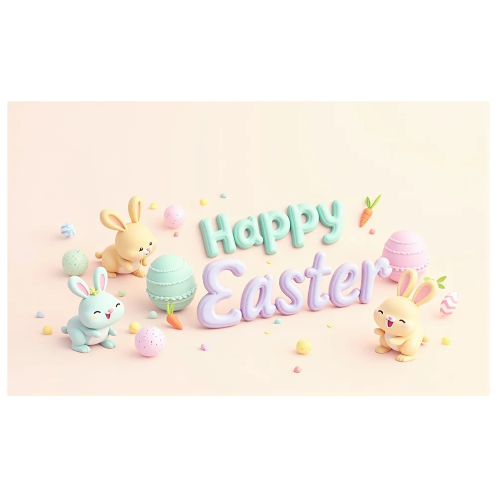 Background Pastel Backdrop Elegant High-Quality Banner Easter Banner Customizable Party Banner for Community Event