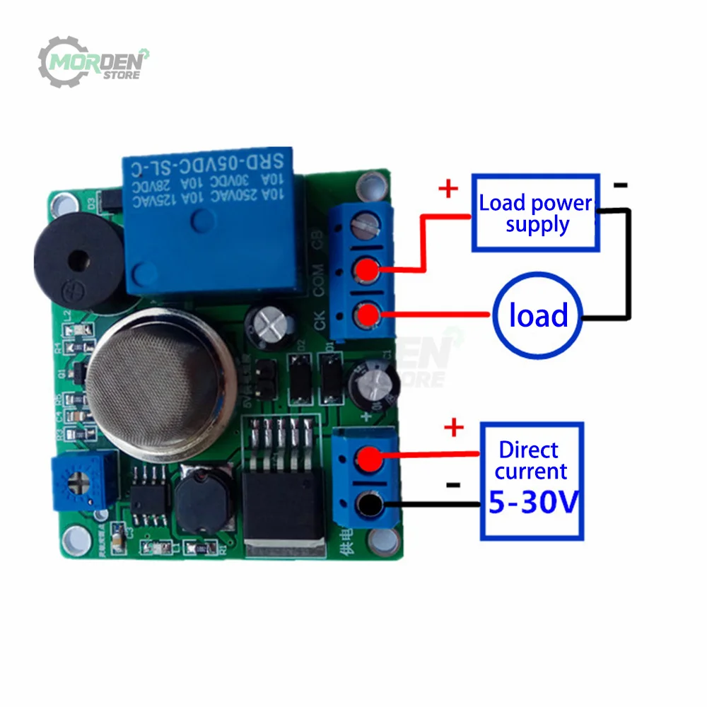 MQ-2 Smoke Sensor Module Smoking Detector Controller Relay Alarm Switch Power Supply Accessories