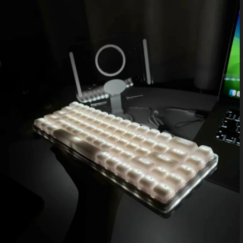 Silicone Keycaps 113keys Set Pudding Keycap Silent Mute Key Cap Backlight Gaming Keycaps for Mechanical Keyboard21/61/87/104/108