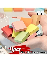 11pcs Colorful Sticky Notes, Suitable For Home, School, Office, Back To School, Aesthetic School Supplies, Stationary, Random co