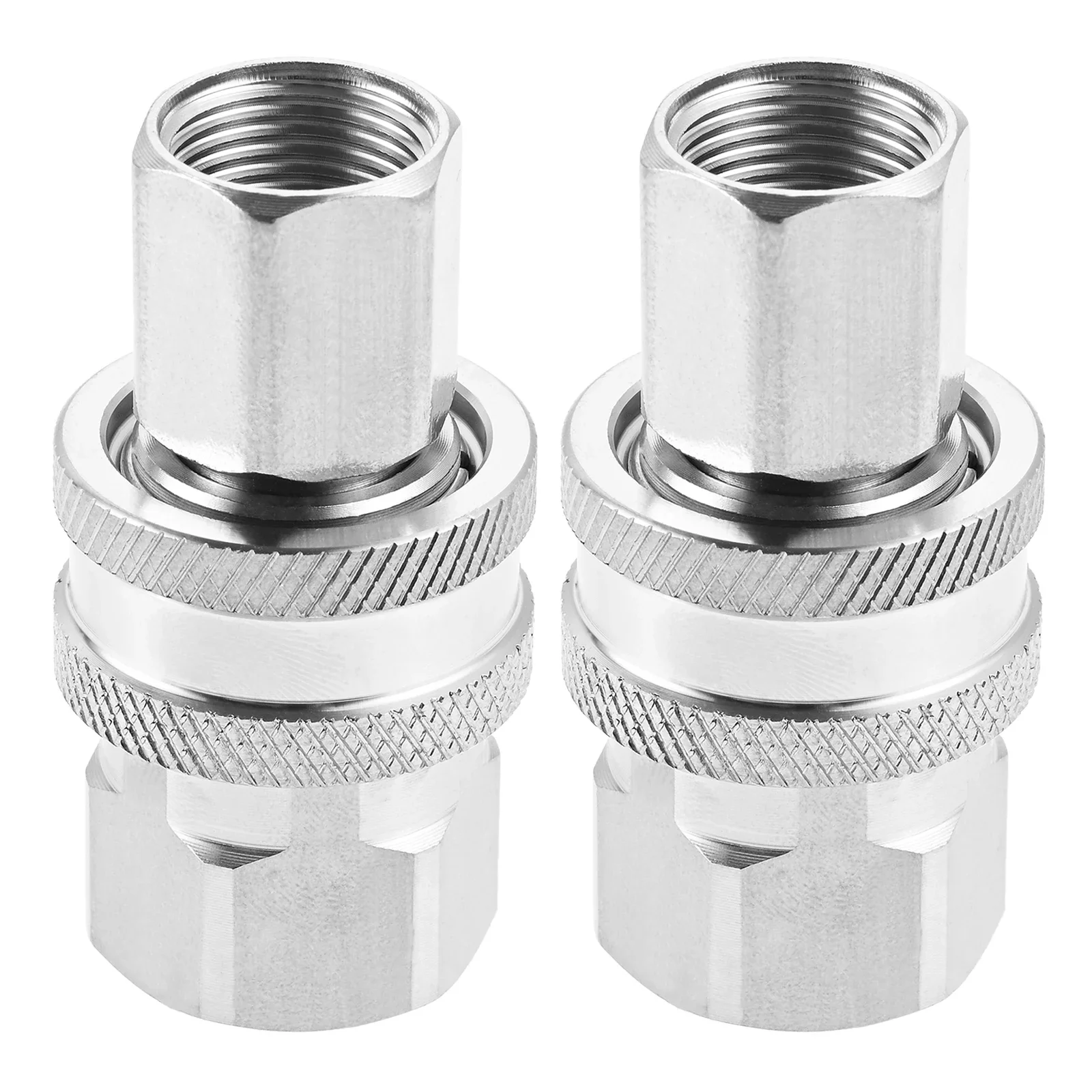 2Sets Quick Connect Fittings Pressure Washer Adapter Stainless Steel Male/Female Power Washer Quick Disconnect Kit 5000 PSI