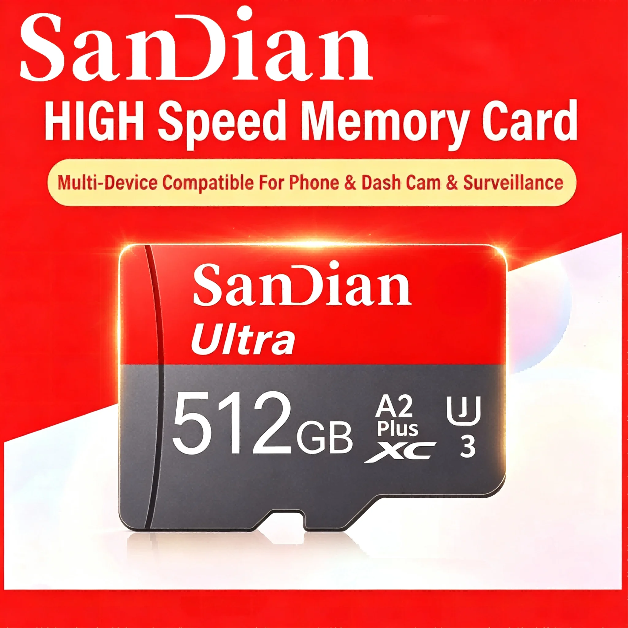 Cartes SD robustes 32 Go 128 Go 256 Go, carte mémoire Micro TF SD, cartes TF pour console de jeu/légère MP4/enregistreur/caméra de sport/jouet