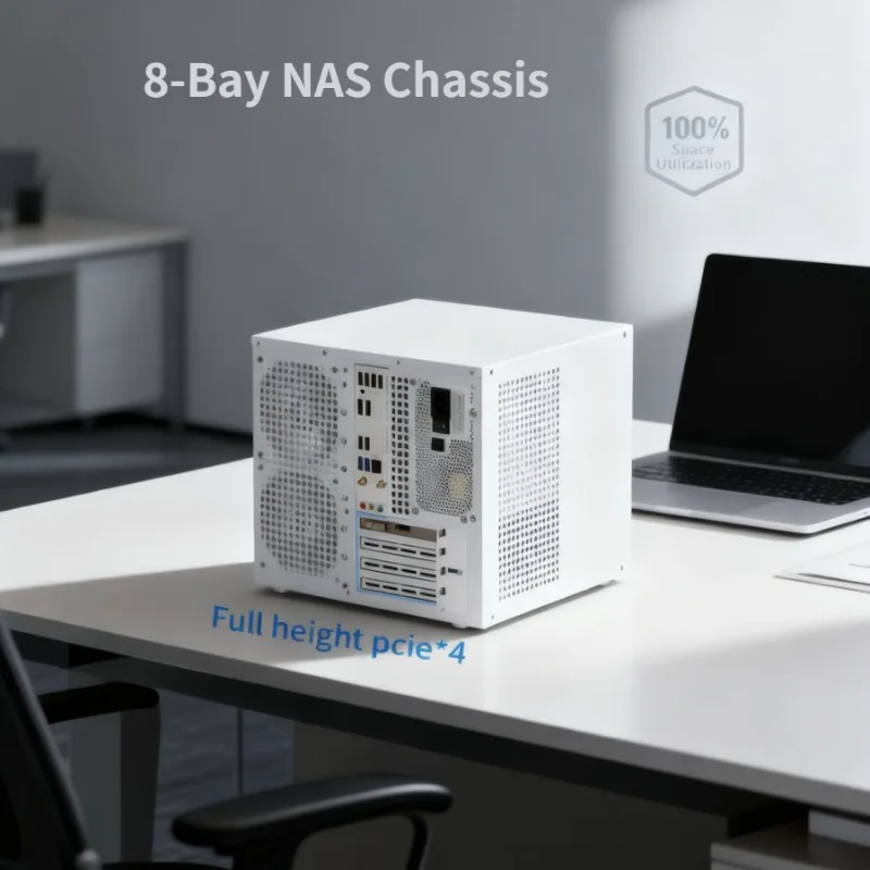 

Sagittarius MATX NAS Case 8Bay Dual Chamber Design with Backplane Tool Less Build Isolated Cooling for UNRAID AIO