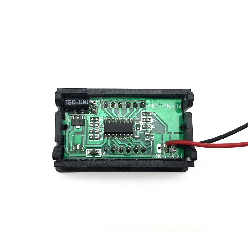 تيار مستمر 3.5-30 فولت سيارة رقمية الفولتميتر السيارات الجهد متر الأحمر/الأزرق/الأخضر 12 فولت 24 فولت دراجة نارية مركبة LED عرض جهاز قياس الجهد الكهربائي #3